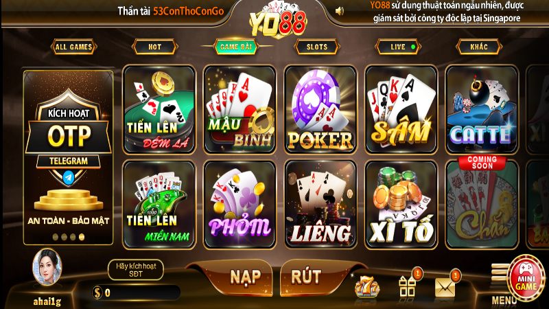 game bai yo88 1 Tổng quan về game bài Yo88